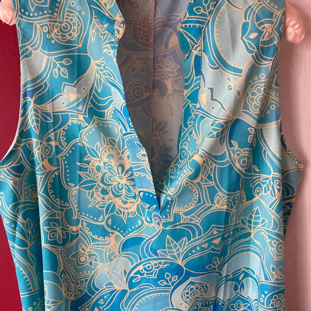 Dress, sleeveless, rayon, Size L